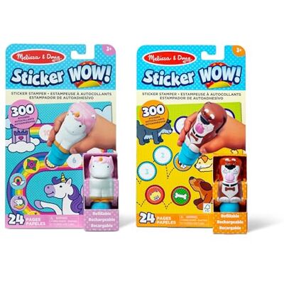 Melissa & Doug Sticker Wow Hunde- und Einhorn-Paket: 2 Aktivitätsblöcke, 2 Sticker-Stempel, 600 Sticker Melissa & Doug Sticker Wow Hunde- und Einhorn-Paket: 2 Aktivitätsblöcke, 2 Sticker-Stempel, 600 Sticker