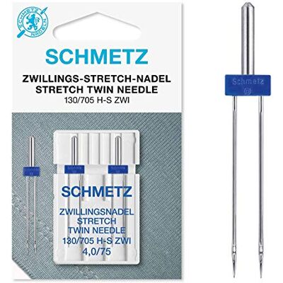 SCHMETZ Twin Stretch Nähmaschinennadel, Größe 4.0/75, 2 Stück SCHMETZ Twin Stretch Nähmaschinennadel, Größe 4.0/75, 2 Stück