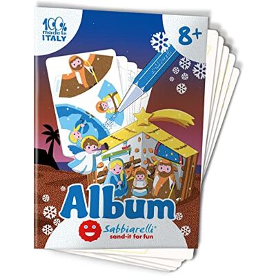 Sabbiarelli – Album 3D-Weihnachtskrippe Klebebögen für Sand Art Enthält 5 Karton-Klebebögen A5 zum Basteln von 1 Krippe 3D 100% Made in Italy 8-12 Jahre FARBSAND NICHT ENTHALTEN Sabbiarelli – Album 3D-Weihnachtskrippe Klebebögen für Sand Art Enthält 5 Karton-Klebebögen A5 zum Basteln von 1 Krippe 3D 100% Made in Italy 8-12 Jahre FARBSAND NICHT ENTHALTEN