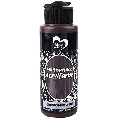 Ideen mit Herz Acrylfarbe Multisurface Allzweckfarbe zum Bemalen von Holz, Glas, Keramik, Porzellan, Terracotta, Styropor, Stoff, Leder Universalfarbe auf Wasserbasis 120ml (dunkelbraun) Ideen mit Herz Acrylfarbe Multisurface Allzweckfarbe zum Bemalen von Holz, Glas, Keramik, Porzellan, Terracotta, Styropor, Stoff, Leder Universalfarbe auf Wasserbasis 120ml (dunkelbraun)