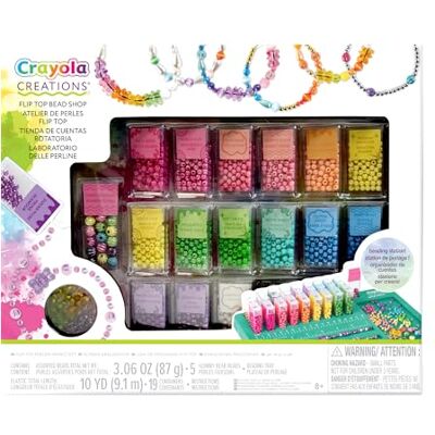 CRAYOLA Creations Perlenwerkstatt, Erstellen von Perlenschmuck, kreative Beschäftigung und Geschenkidee für Mädchen ab 8 Jahren, 04-2963 CRAYOLA Creations Perlenwerkstatt, Erstellen von Perlenschmuck, kreative Beschäftigung und Geschenkidee für Mädchen ab 8 Jahren, 04-2963