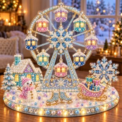 Generic Leuchtendes Weihnachtsdorf 3D Diamond Art Bauset DIY Weihnachtsdorf Diamantmalerei-Set: Vollflächig, funkelnde „Perlen“-Diamanten Generic Leuchtendes Weihnachtsdorf 3D Diamond Art Bauset DIY Weihnachtsdorf Diamantmalerei-Set: Vollflächig, funkelnde „Perlen“-Diamanten