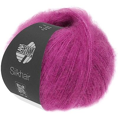 Lana Grossa Silkhair Feines Lace-Garn aus Superkid Mohair mit Seide Handstrickgarn aus 70% Mohair (Superkid) & 30% Seide 25g Wolle zum Stricken & Häkeln 210m Garn FB 75 Lana Grossa Silkhair Feines Lace-Garn aus Superkid Mohair mit Seide Handstrickgarn aus 70% Mohair (Superkid) & 30% Seide 25g Wolle zum Stricken & Häkeln 210m Garn FB 75