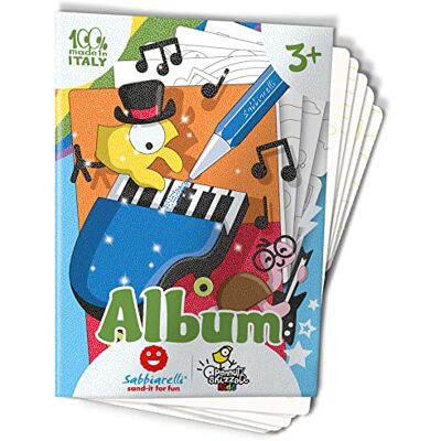 Sabbiarelli – Album Die Musikband der Verrückten Vögel Klebebögen Enthält 5 Klebemotive A5 100% Made in Italy Kreativer Bastelspaß Kinder 3-6 Jahre FARBSAND NICHT ENTHALTEN Sabbiarelli – Album Die Musikband der Verrückten Vögel Klebebögen Enthält 5 Klebemotive A5 100% Made in Italy Kreativer Bastelspaß Kinder 3-6 Jahre FARBSAND NICHT ENTHALTEN