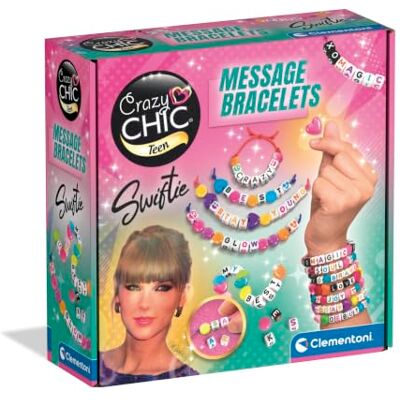 Clementoni Crazy Chic TS Message-Armband-Set Gestalte deine eigenen personalisierten Freundschaftsarmbänder mit Buchstaben & in verschiedenen Farben, ab 7 Jahren Clementoni Crazy Chic TS Message-Armband-Set Gestalte deine eigenen personalisierten Freundschaftsarmbänder mit Buchstaben & in verschiedenen Farben, ab 7 Jahren
