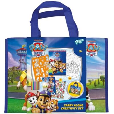 Totum Paw Patrol Bastelset für Kinder mit 200+ Stickern, 10 Stiften & Tasche ab 3 Kreativer Mal- & Bastelspaß für Kids, mit Ausmalseiten, Schablone & Stickern, fördert Kreativität, Feinmotorik & Fantasie Totum Paw Patrol Bastelset für Kinder mit 200+ Stickern, 10 Stiften & Tasche ab 3 Kreativer Mal- & Bastelspaß für Kids, mit Ausmalseiten, Schablone & Stickern, fördert Kreativität, Feinmotorik & Fantasie