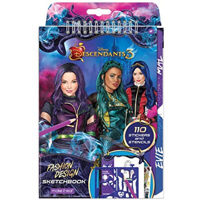 Make It Real Disney Nachkommen 3 Modedesign Skizzenbuch. Disney inspirierte Mode-Design-Malbuch für Mädchen. Inklusive Evie, Mal & Uma Sketch Seiten, Stencils, Aufkleber und Design Guide Make It Real Disney Nachkommen 3 Modedesign Skizzenbuch. Disney inspirierte Mode-Design-Malbuch für Mädchen. Inklusive Evie, Mal & Uma Sketch Seiten, Stencils, Aufkleber und Design Guide