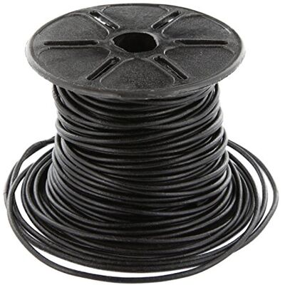 Auroris 10m Rolle Lederband rund Ø 1mm schwarz Auroris 10m Rolle Lederband rund Ø 1mm schwarz