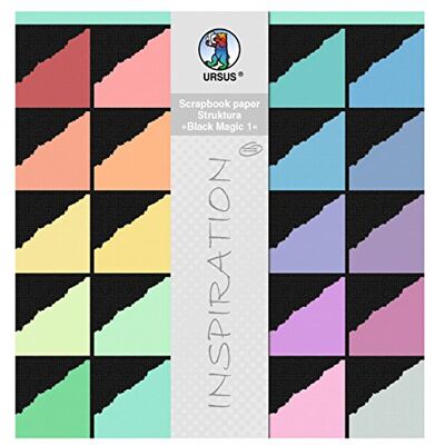 Ursus 81820099 Scrapbook paper Block, Struktura Black Magic, ca. 30,5 x 30,5 cm, 220 g/qm, 20 Blatt in 20 verschiedenen Farben, geprägter Karton mit Leinenstruktur Ursus 81820099 Scrapbook paper Block, Struktura Black Magic, ca. 30,5 x 30,5 cm, 220 g/qm, 20 Blatt in 20 verschiedenen Farben, geprägter Karton mit Leinenstruktur