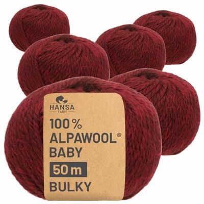 Hansa 100% Baby Alpakawolle in 50+ Farben (kratzfrei) 300g Set (6 x 50g) weiche Alpaka Wolle zum Stricken & Häkeln in 6 Garnstärken by Weinrot Heather (Dunkel-Rot) Hansa 100% Baby Alpakawolle in 50+ Farben (kratzfrei) 300g Set (6 x 50g) weiche Alpaka Wolle zum Stricken & Häkeln in 6 Garnstärken by Weinrot Heather (Dunkel-Rot)