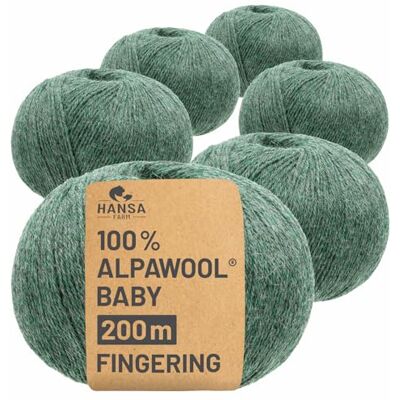 Hansa 100% Baby Alpakawolle in 50+ Farben (kratzfrei) 300g Set (6 x 50g) weiche Alpaka Wolle zum Stricken & Häkeln in 6 Garnstärken by Smaragd Heather (Grün) Hansa 100% Baby Alpakawolle in 50+ Farben (kratzfrei) 300g Set (6 x 50g) weiche Alpaka Wolle zum Stricken & Häkeln in 6 Garnstärken by Smaragd Heather (Grün)