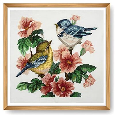 Trimits Große Kreuzstich-Sets gezählte Stickerei Handarbeit für Erwachsene, Kinder, Weihnachtsgeschenke (Rahmen nicht im Lieferumfang enthalten) 11-fädiges Aida-Gewebe Vogel Trimits Große Kreuzstich-Sets gezählte Stickerei Handarbeit für Erwachsene, Kinder, Weihnachtsgeschenke (Rahmen nicht im Lieferumfang enthalten) 11-fädiges Aida-Gewebe Vogel