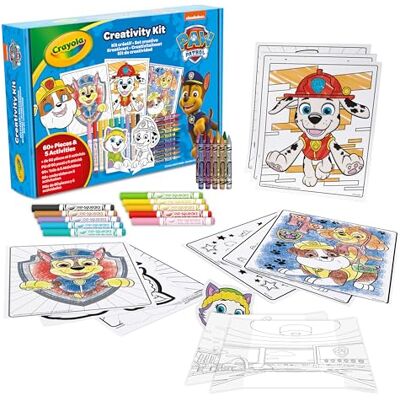 CRAYOLA Kreativset Paw Patrol 5 Aktivitäten, mit Ausmalseiten, Filzstiften, Wachsmalstiften, 60 Teile, Geschenk für Jungen und Mädchen, ab 4 Jahren, 04-2940 CRAYOLA Kreativset Paw Patrol 5 Aktivitäten, mit Ausmalseiten, Filzstiften, Wachsmalstiften, 60 Teile, Geschenk für Jungen und Mädchen, ab 4 Jahren, 04-2940