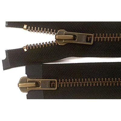YKK Reißverschluss starker 8 mm 2 Wege teilbar schwarz 65 cm Metall Metallzähne YKK Reißverschluss starker 8 mm 2 Wege teilbar schwarz 65 cm Metall Metallzähne