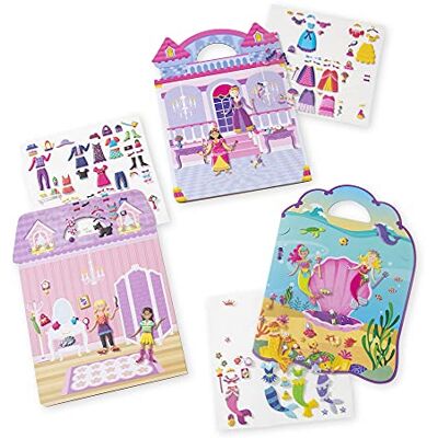 Melissa & Doug 3-Pack Återanvändningsbara Puffy-klistermärken Kostymer, Prinsessa Och Sjöjungfru Melissa & Doug 3-Pack Återanvändningsbara Puffy-klistermärken Kostymer, Prinsessa Och Sjöjungfru
