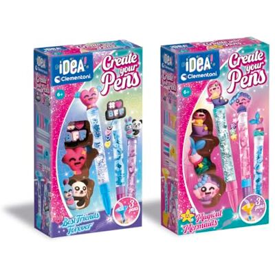 Clementoni Idea – Create Your Pens Bundle – 6 Stifte Mermaids und BFF – 83216 Clementoni Idea – Create Your Pens Bundle – 6 Stifte Mermaids und BFF – 83216