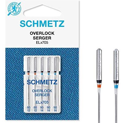 SCHMETZ Nähmaschinennadeln I 5 Overlock-Nadeln Nadelsysteme ELx705 und SY 2022 Nadeldicke 2x 80/12 und 3x 90/14 SCHMETZ Nähmaschinennadeln I 5 Overlock-Nadeln Nadelsysteme ELx705 und SY 2022 Nadeldicke 2x 80/12 und 3x 90/14