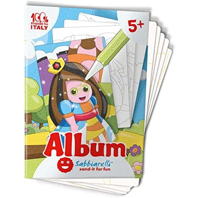 Sabbiarelli – Album Die Schlossmärchen Klebebögen für Sand Art Enthält 5 Klebemotive A5 100% Made in Italy Kreativer Bastelspaß Kinder 5-12 Jahre FARBSAND NICHT ENTHALTEN Sabbiarelli – Album Die Schlossmärchen Klebebögen für Sand Art Enthält 5 Klebemotive A5 100% Made in Italy Kreativer Bastelspaß Kinder 5-12 Jahre FARBSAND NICHT ENTHALTEN