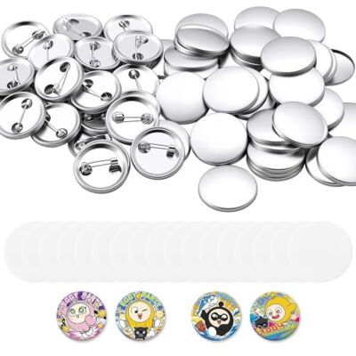 VEVOR Buttonrohlinge 200-tlg. 25mm für Buttonmaschine mit Sicherheitsnadel VEVOR Buttonrohlinge 200-tlg. 25mm für Buttonmaschine mit Sicherheitsnadel