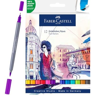 Faber-Castell Goldfaber Aqua Dual Marker, 12 Farben Faber-Castell Goldfaber Aqua Dual Marker, 12 Farben