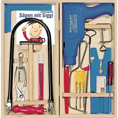Pebaro 455V Laubsägeset im Holz-Klappkasten, 27 Teile, komplettes Set, Holzkasten, platzsparendes Bastelset, Laubsägebogen made in Germany, Bohrmaschine, Basteln mit Holz, Geschenkidee für Kinder Pebaro 455V Laubsägeset im Holz-Klappkasten, 27 Teile, komplettes Set, Holzkasten, platzsparendes Bastelset, Laubsägebogen made in Germany, Bohrmaschine, Basteln mit Holz, Geschenkidee für Kinder