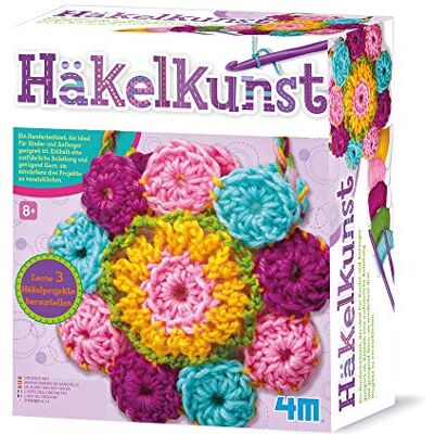 HCM Kinzel 4M Häkelkunst-Set Ideales Häkelset für Kinder und Anfänger Inklusive Anleitung in deutscher Sprache Perfekt für Platzdecken, Taschen und Untersetzer HCM Kinzel 4M Häkelkunst-Set Ideales Häkelset für Kinder und Anfänger Inklusive Anleitung in deutscher Sprache Perfekt für Platzdecken, Taschen und Untersetzer