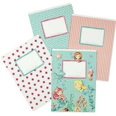 Papierdrachen 4 hochwertige Schulhefte für Kinder DIN A5 liniert und kariert 32 Seiten Motiv Meerjungfrau zur Einschulung für Grundschüler Set Nummer 1-16 Blatt Papierdrachen 4 hochwertige Schulhefte für Kinder DIN A5 liniert und kariert 32 Seiten Motiv Meerjungfrau zur Einschulung für Grundschüler Set Nummer 1-16 Blatt