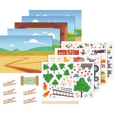 Heyda Rubbelsticker Karten-Set „Bauernhof“ 16 x 12 x 2 cm Mehrfarbig Heyda Rubbelsticker Karten-Set „Bauernhof“ 16 x 12 x 2 cm Mehrfarbig