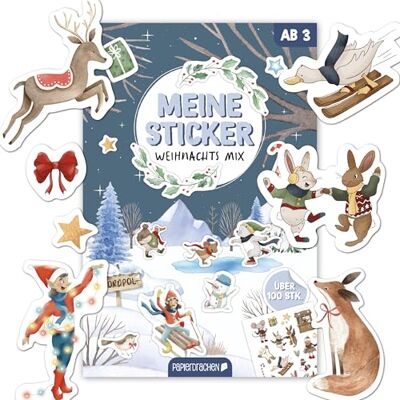 Papierdrachen Stickerblock Weihnachten 2026 für Kinder – über 100 Aquarell-Sticker mit Wichteln & Wintertieren – zum Basteln, Dekorieren & Verschenken Papierdrachen Stickerblock Weihnachten 2026 für Kinder – über 100 Aquarell-Sticker mit Wichteln & Wintertieren – zum Basteln, Dekorieren & Verschenken