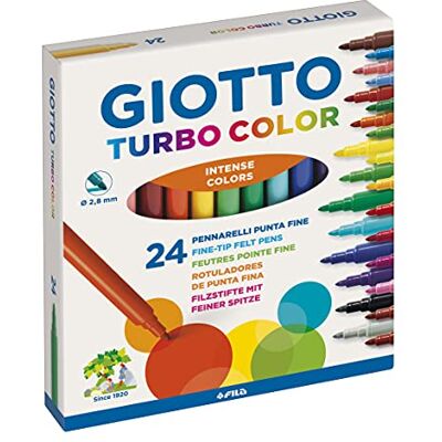 GIOTTO Turbo Color 24er Kartonetui F417000, Mehrfarbig GIOTTO Turbo Color 24er Kartonetui F417000, Mehrfarbig