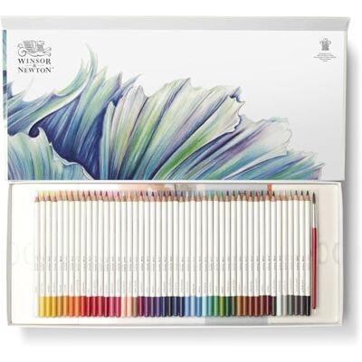 Winsor & Newton 2090003 50-teiliges Geschenkset zum Skizzieren, Illustieren, Zeichnen für Künstler mit 48 Aquarellstiften 1 Block in 27cm x 19,4cm, 1 Pinsel Winsor & Newton 2090003 50-teiliges Geschenkset zum Skizzieren, Illustieren, Zeichnen für Künstler mit 48 Aquarellstiften 1 Block in 27cm x 19,4cm, 1 Pinsel