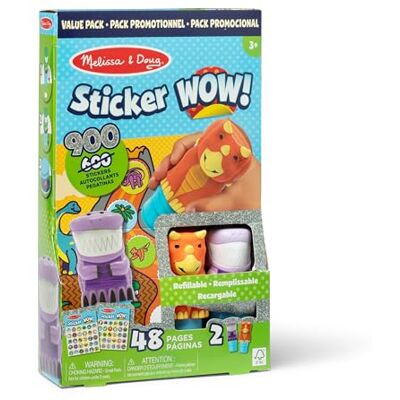 Melissa & Doug Sticker Wow! Deluxe Set Dinosaurier 900 Überraschungsaufkleber, 2 Dinosaurier-Stempel, 2 Pads, schmutzfreies Reisespielzeug, Kunst & Handwerk Melissa & Doug Sticker Wow! Deluxe Set Dinosaurier 900 Überraschungsaufkleber, 2 Dinosaurier-Stempel, 2 Pads, schmutzfreies Reisespielzeug, Kunst & Handwerk