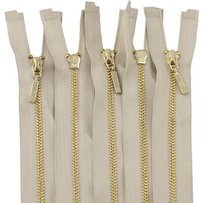 AERZETIX C61351-5er-Pack trennbare Reißverschlüsse 50 cm aus Metall mit deko-anhänger Zipper beige Schieber Jeans Westen Lederwaren nähen Kleid Hosen kurzwaren AERZETIX C61351-5er-Pack trennbare Reißverschlüsse 50 cm aus Metall mit deko-anhänger Zipper beige Schieber Jeans Westen Lederwaren nähen Kleid Hosen kurzwaren