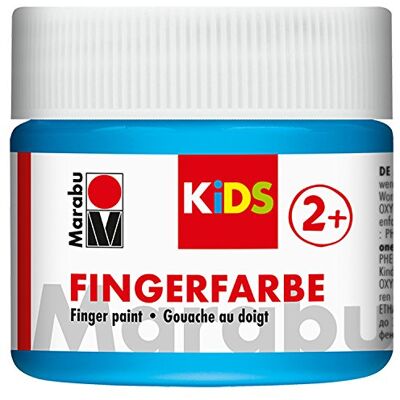 Marabu 03030050090 Kids Fingerfarbe hellblau 100 ml, Fingermalfarbe auf Wasserbasis, parabenfrei, vegan, laktosefrei, glutenfrei, geeignet zum Malen in Kindergarten, Schule, Therapie und zu Hause Marabu 03030050090 Kids Fingerfarbe hellblau 100 ml, Fingermalfarbe auf Wasserbasis, parabenfrei, vegan, laktosefrei, glutenfrei, geeignet zum Malen in Kindergarten, Schule, Therapie und zu Hause