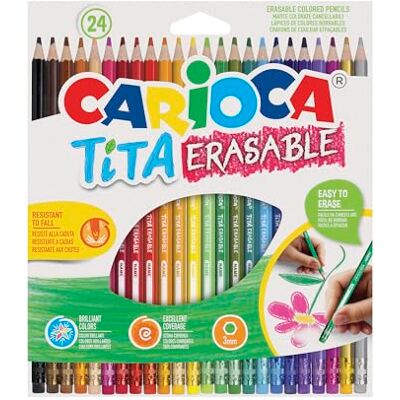 CARIOCA TITA Radierbare Bleistifte, 24 Stück CARIOCA TITA Radierbare Bleistifte, 24 Stück