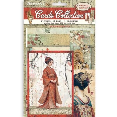 Stamperia Cards Selection, Acid-Free, Printed on 2 Sides, Choice of Sizes and Designs, Perfect for Hobbies, Crafts, and Gifting (Oriental Garden) (7 Cards, 5 Tags, 1 Bookmark) Stamperia Cards Selection, Acid-Free, Printed on 2 Sides, Choice of Sizes and Designs, Perfect for Hobbies, Crafts, and Gifting (Oriental Garden) (7 Cards, 5 Tags, 1 Bookmark)