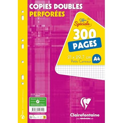 Clairefontaine A4 Ringbuch - 300 Seiten - Weiß Clairefontaine A4 Ringbuch - 300 Seiten - Weiß