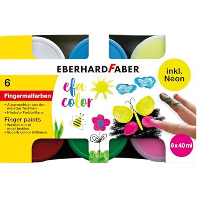 Eberhard Faber - Fingerfarben Set EFA Color, 6 Farben Eberhard Faber - Fingerfarben Set EFA Color, 6 Farben