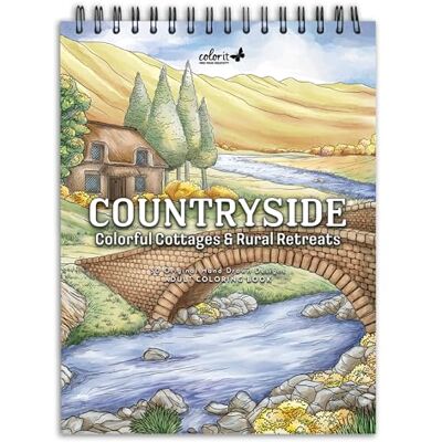 ColorIt Countryside: Farbenfrohe Landhäuschen und ländliche Rückzugsorte – Malbuch für Erwachsene mit 50 Illustrationen ländlicher Szenen, dickem perforiertem Papier, Hardcover und Löschpapier ColorIt Countryside: Farbenfrohe Landhäuschen und ländliche Rückzugsorte – Malbuch für Erwachsene mit 50 Illustrationen ländlicher Szenen, dickem perforiertem Papier, Hardcover und Löschpapier