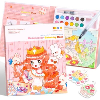 gesboole coloring book Wasser-Malbuch für Kinder ab 3–8 Jahren – Kreatives Aquarell-Malset zum Basteln & Lernen, Pädagogisches Spielzeug und Geschenkidee für Jungen & Mädchen-Prinzessin gesboole coloring book Wasser-Malbuch für Kinder ab 3–8 Jahren – Kreatives Aquarell-Malset zum Basteln & Lernen, Pädagogisches Spielzeug und Geschenkidee für Jungen & Mädchen-Prinzessin