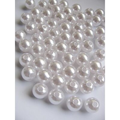 Unbekannt 50 Wachsperlen 10mm weiß, Schmuck mit Perlen basteln, Perlenengel Unbekannt 50 Wachsperlen 10mm weiß, Schmuck mit Perlen basteln, Perlenengel