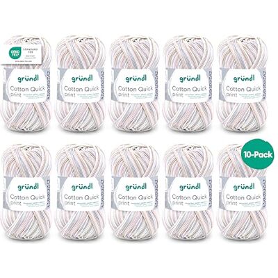 Grundl Cotton Quick Print Garn - Weich, Bunt & Zertifiziert Grundl Cotton Quick Print Garn - Weich, Bunt & Zertifiziert