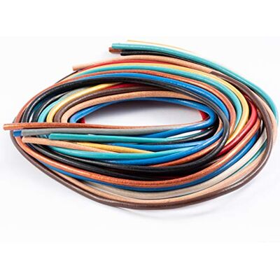 Auroris Farbmix Lederband rund Ø 3mm je 1 m der Farben schwarz braun Natur blau rot grau türkis Gold Kupfer weiß Auroris Farbmix Lederband rund Ø 3mm je 1 m der Farben schwarz braun Natur blau rot grau türkis Gold Kupfer weiß