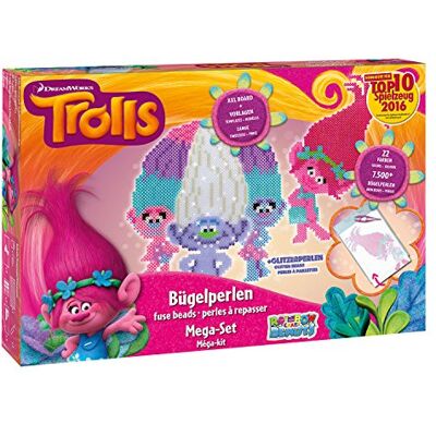 CRAZE 54650 Rainbow Beadys Bügelperlen Mega Set Dreamworks Trolls inklusiv Zubehör, 7500 Perlen, rosa CRAZE 54650 Rainbow Beadys Bügelperlen Mega Set Dreamworks Trolls inklusiv Zubehör, 7500 Perlen, rosa