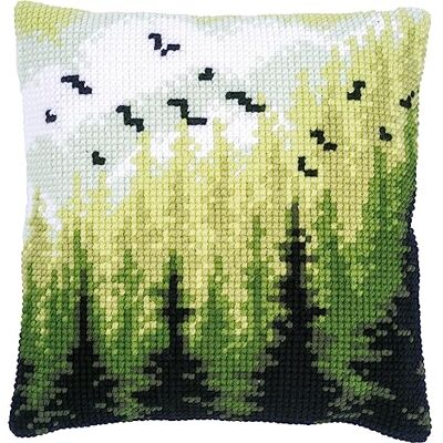 Vervaco Kreuzstich Stickpackungen Kissen Stickerei Set Anfänger Vorgedruckt Wald DIY Set Kreativ Set Für Erwachsene Dekoratives Kissen ca. 40 x 40 cm Bastelset Handwerker Haus Dekoration Vervaco Kreuzstich Stickpackungen Kissen Stickerei Set Anfänger Vorgedruckt Wald DIY Set Kreativ Set Für Erwachsene Dekoratives Kissen ca. 40 x 40 cm Bastelset Handwerker Haus Dekoration