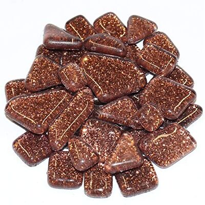 Unbekannt Soft-Glas Mosaiksteine Polygonal Glitter Inhalt 200 g, Farbe Braun-Glitter Unbekannt Soft-Glas Mosaiksteine Polygonal Glitter Inhalt 200 g, Farbe Braun-Glitter