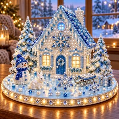 Generic Leuchtendes Weihnachtsdorf 3D Diamond Art Bauset DIY Weihnachtsdorf Diamantmalerei-Set: Vollflächig, funkelnde „Perlen“-Diamanten Generic Leuchtendes Weihnachtsdorf 3D Diamond Art Bauset DIY Weihnachtsdorf Diamantmalerei-Set: Vollflächig, funkelnde „Perlen“-Diamanten