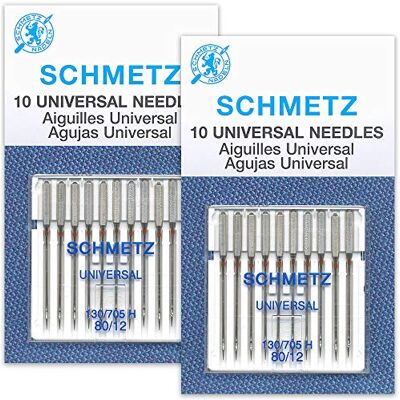 SCHMETZ Universal-Nähmaschinennadeln, Größe 80/12, 2 Karten, 20 Nadeln SCHMETZ Universal-Nähmaschinennadeln, Größe 80/12, 2 Karten, 20 Nadeln
