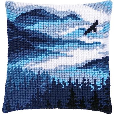 Vervaco Kreuzstich Stickpackungen Kissen Stickerei Set Anfänger Vorgedruckt blaue Landschaft DIY Set Kreativ Set Für Erwachsene Dekoratives Kissen ca. 40 x 40 cm Bastelset Handwerker Haus Dekoration Vervaco Kreuzstich Stickpackungen Kissen Stickerei Set Anfänger Vorgedruckt blaue Landschaft DIY Set Kreativ Set Für Erwachsene Dekoratives Kissen ca. 40 x 40 cm Bastelset Handwerker Haus Dekoration