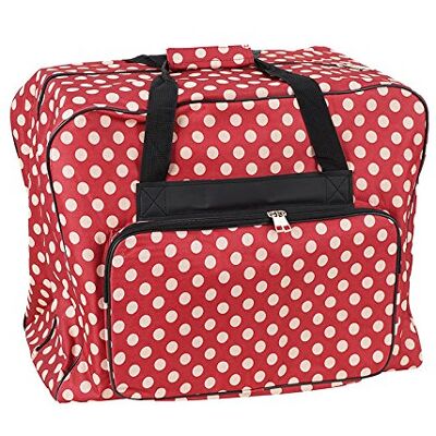 Unbekannt Nähmaschinen Tasche XL (rot/Creme gepunktet) Unbekannt Nähmaschinen Tasche XL (rot/Creme gepunktet)